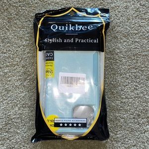 Light Blue IPhone 12 (6.1) phone case, Quickbee